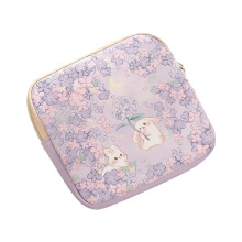 Sanitary Pad Storage Bag Cartoon Design PU Leather Period Bag