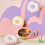 Cartoon geteilter Lunchbehälter, Snacks, Lebensmittelbox,-Gelb 6