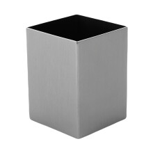 Mehrzweck-Stifthalter aus schwarzem Edelstahl 7x7x9,5 cm
