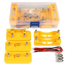 Electric Circuit Kit for Students, HandsOn STEM Electricity Experiment Set with Easy Assembly and Durable Box