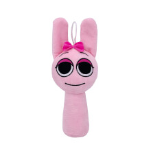 Pink Plush Toys Soft Horror Game Character Doll with Durable Stitch, Collectible Gift for Kids
