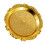 Sturdy Iron Fruit and Snacks Tray Feature-Gold. 10 inches 1