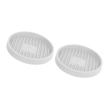 2PCS NonSlip Plunger Holder Tray Quick Dry Ventilated-White