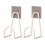 Sport Racket Holder with Adhesive Hook Metal Wall Mount-White 1