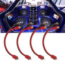 RCA Y-Splitter-Kabel 4er Pack für Autolautsprecher, Männlich zu 2 Weiblich, Audioverbindung