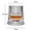 Party Whiskeys Glass Rotating Base Texture Clear Cocktail-6 6