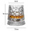 Party Whiskeys Glass Rotating Base Texture Clear Cocktail-6 7