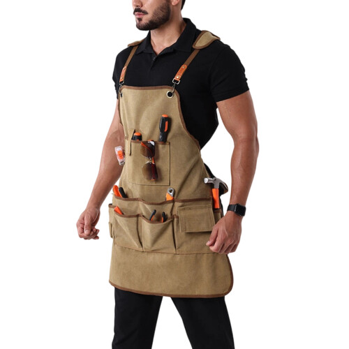 Tablier d'organisation d'outils pour charpentier en toile-Noir 2