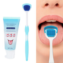 Bio-Zungenreiniger-Set 50g Langgriff Ergonomischer Zungenreiniger