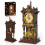 Vintage Clock Building Blocks with Functional Mechanical Movement, Swinging Pendulum, Retro Steampunk Design 1