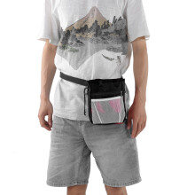 Große Kapazität Hundeleckerli-Trainingsbeutel, Nylon, multifunktional, tragbare Hüfttasche, Schwarz