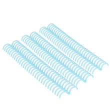 Loose Leaf Binding Spine 30 Holes 22mm Diameter 10 Pack Transparent Blue