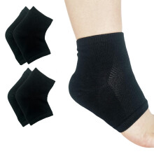 Gel Heel Socks for Kids and Women 3/4 Length Breathable Cushioning Heel Pain Relief 2 Pairs