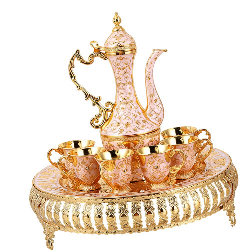 Ensemble de cafetière turque rétro, Service à thé, ensemble-Or