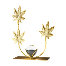 Gold Leaves Sculpture Statue Decors Desktop Ornament Iron Art-4