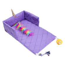 Comfortable Canine Bed Toy For Boredom Relief Chews-Purple