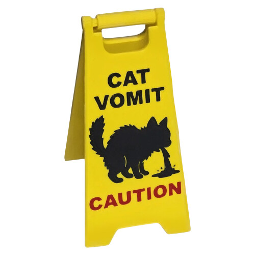 Panneaux d'avertissement de vomissement de chats, 1 pièce,-C