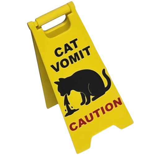 Panneaux d'avertissement de vomissement de chats, 1 pièce,-UN