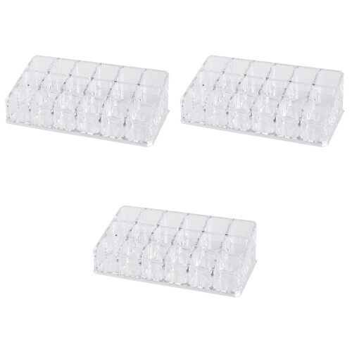 3Pièces Organiseur Rouge À Transparent En Durable 1