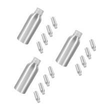 15Stk Aluminium Reisebehälter Silber Wiederverwendbar