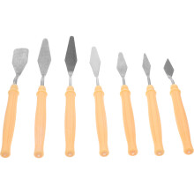 7Pièces Spatules De Peinture Acier Plastique Outils Art