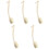 5Pcs Home Use Long Handle Bath Brush White Body Scrubber 2