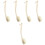 5Pcs Home Use Long Handle Bath Brush White Body Scrubber 3