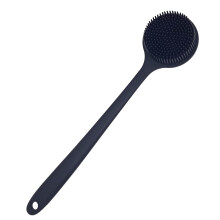 Soft Silicone Body Brush and Back Scrubber with Long Handle for Gentle Exfoliation and Easy Cleaning