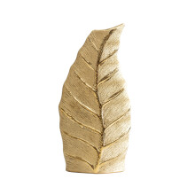Multifunctional Ceramic Ornament Vases European Golden Leaf-S