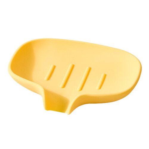 Soap Tray Holder Draining for Kitchen And Shower Easy-Yellow