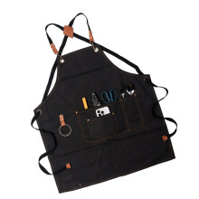 Ergonomic Gardening Apron Tool Pocket Adjustable for-Black