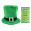 Patricks Day Party Hat with 6 Mustaches Beards for Men-Black 1