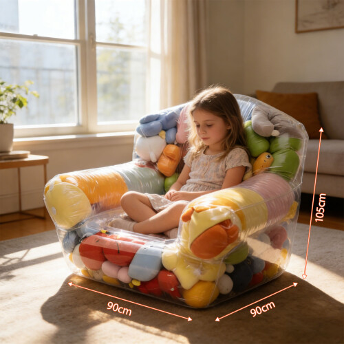 Comfortable Seat And Toy Storage Solution Clear Bean Bag Chair 2