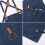 Strapazierfähige Gartenschürze aus Baumwollstoff,-Marineblau 7