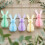 5Pcs Easter Hare Shape Paper Honeycomb Ornament for Tabletop 2