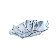 Ruime decoratieve glazen snacks container dienblad plaat- blauw