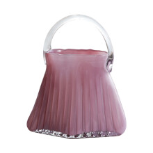 Purse Vases for Flower Glass Handbag-Four corner portable