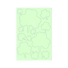 2 stuks Auto Stick Glowing Clovers Decal PVC Perfect voor-B