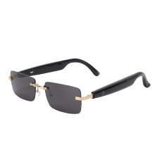 Intelligente Bluetooth-Übersetzungsbrille mit GPT DeepSeek Modell, Gold-Grau