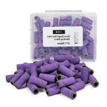 80/120/150/180/240 Grit Mini Sanding Bands and Stainless Steel Nail Drill Bits Mandrel for Precise Nail Shaping
