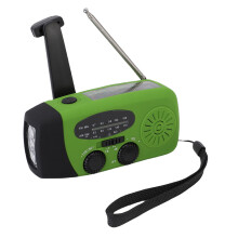 Tragbares Solar-Notfallradio mit Powerbank, 12,8 x 4 cm, Grün
