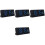 4Pcs Electronic Thermometer Hygrometer LED Alarm Clock Black Plastic 2