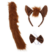 1Ensemble Bandeau Et Queue Marron Costume Animal Cosplay
