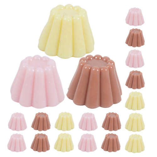 30Pcs Durable Plastic Mini Fake Food Dollhouse Pudding Decorations