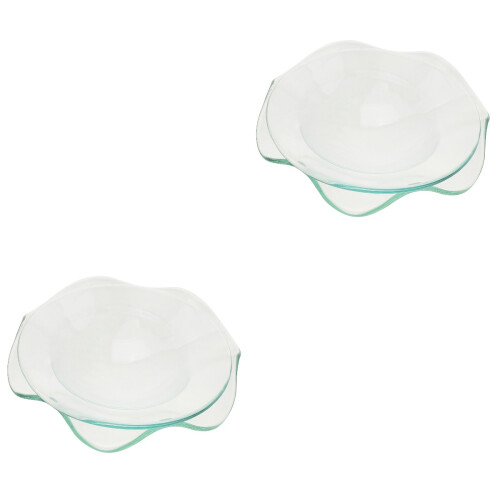 4Pcs Multi-Use Transparent Glass Wax Burner Replacement Plates 1
