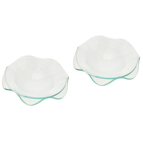 4Pcs Multi-Use Transparent Glass Wax Burner Replacement Plates 2