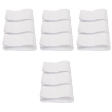 12Pcs White Sports Captain Armbands Nylon DIY Football Soccer Band