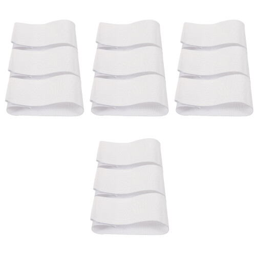 12Pièces Brassards Blancs En Nylon Pour Football