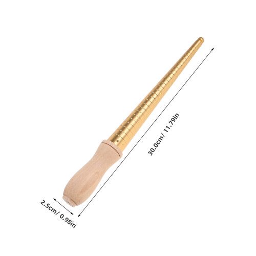 Wood Copper Ring Mandrel Tool Accurate Jewelry Making Sizer 1