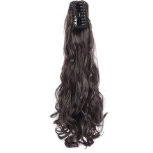 24 Inch Long Curly Clip In Claw Clip Ponytail Extension for Women Heat Resistant Synthetic Hair